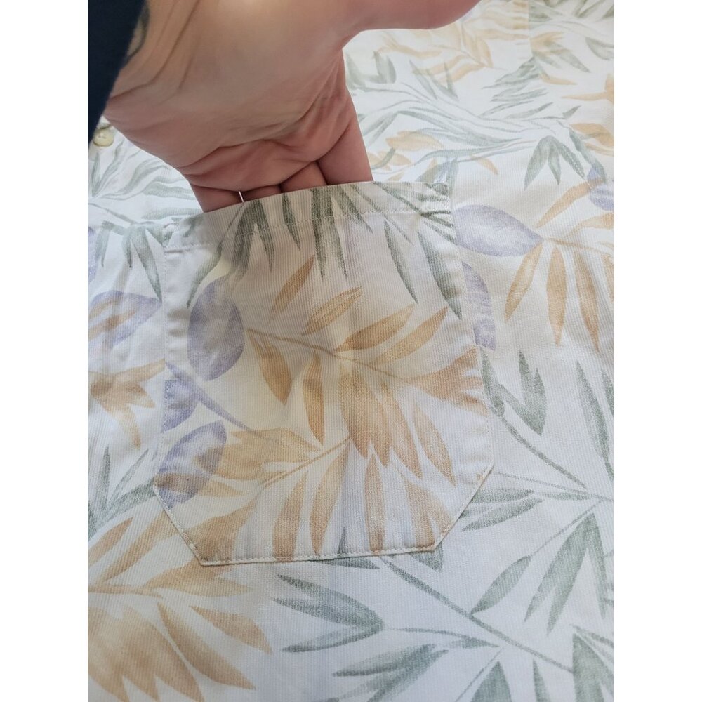 Pendleton Colorful Leaf Pattern Button Down Short… - image 6